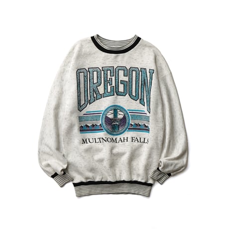 Oregon / Vintage, Souvenir Crewneck Sweatshirt "Multnomah Falls"