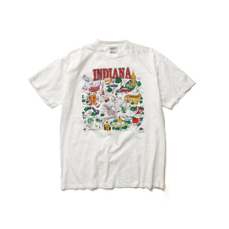 Indiana / Vintage, Tourist Spot Map S/S Tee
