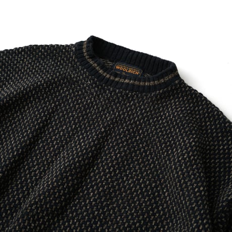Woolrich / Vintage, Birds Eye Cotton Knit Crewneck Sweater