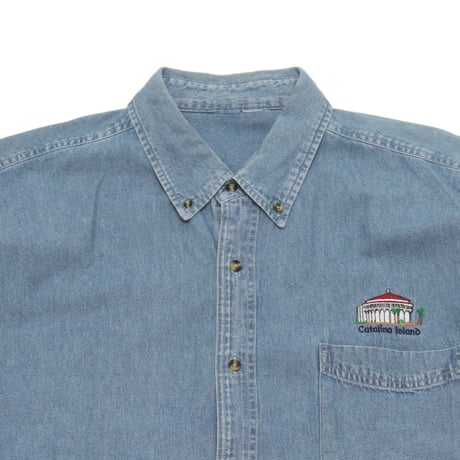 Santa Catalina Island / 90's Vintage, Denim B.D L/S Shirt