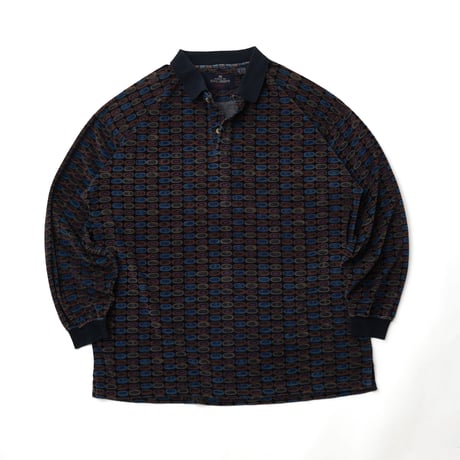 Nino Cerruti Sport / Vintage, Velour Polo L/S Shirt