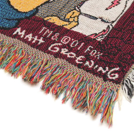 The Simpsons / 00's Vintage, Woven Tapestry Fringe Throw Blanket