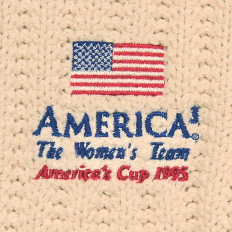 America's Cup / 90's Vintage, 1995 Women Team Cotton Knit Crewneck Sweater