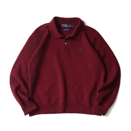 Polo Ralph Lauren / Vintage, Lambs Wool Knit Polo L/S Shirt
