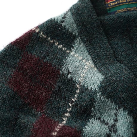 Churchill Downs / Vintage, Argyle Wool Knit Cardigan