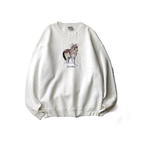 Alaska / Vintage, Sounvenir Crewneck Sweatshirt "Yukon wolf"