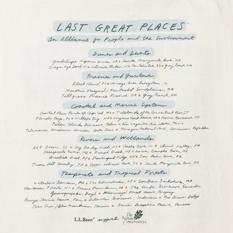 L.L. Bean / Vintage, ×The Nature Conservancy, Last Great Places S/S Tee