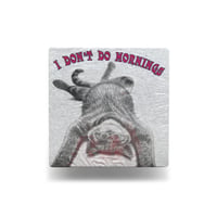 Global Impressions / Vintage, Cat S/S Tee "I DON'T DO MORNINGS"