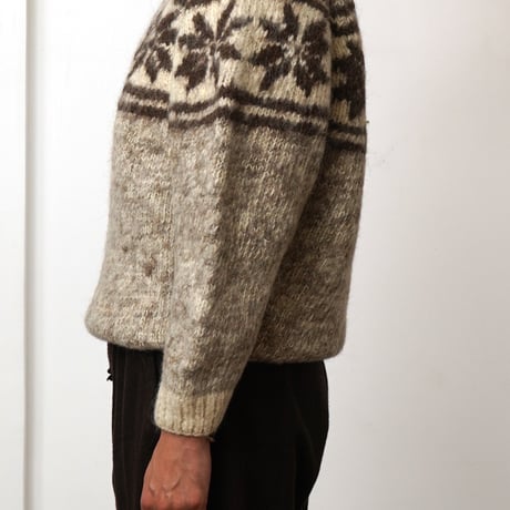 Vintage, Cowichan Knit Pullover Crewneck Sweater