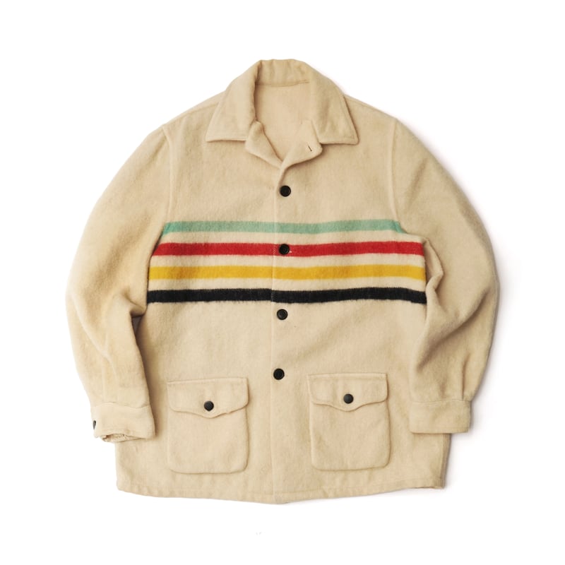 60-70s Canada製 Hudson's Bayウールコート VINTAGE 1960'S-70'S HUDSON BAY 100% WOOL TRADE BLANKET COAT