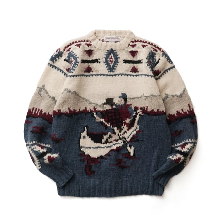 John Ashford / Vintage, Hand-Knitted Wool Crewneck Sweater
