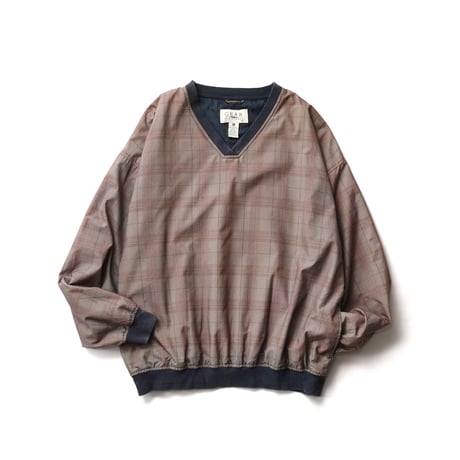 Gear for Sports / Vintage, Plaid V-Neck Pullover Warm Up Windbreaker