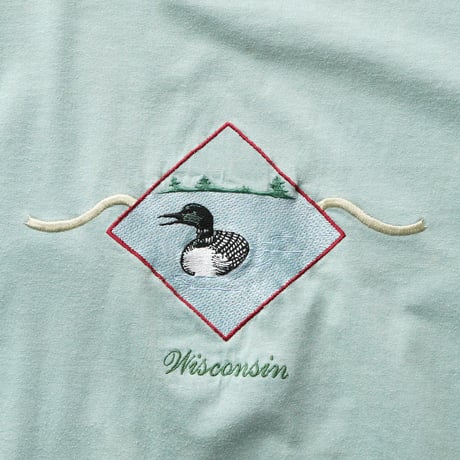 Wisconsin, WI / Vintage, Souvenir S/S Tee "Embroidered Duck"