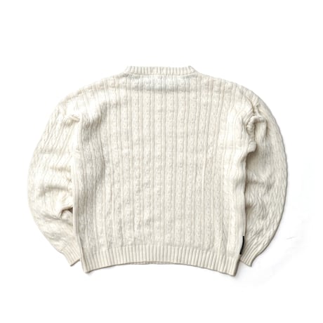 Chaps Ralph Lauren / Vintage, Hand-Framed Cable Knit Crewneck Sweater