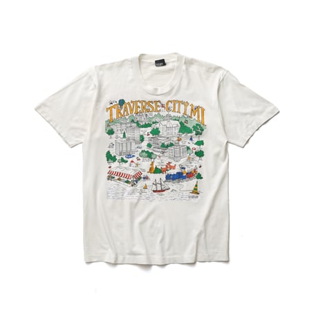Traverse City, Michigan / Vintage, Tourist Spot Map S/S Tee