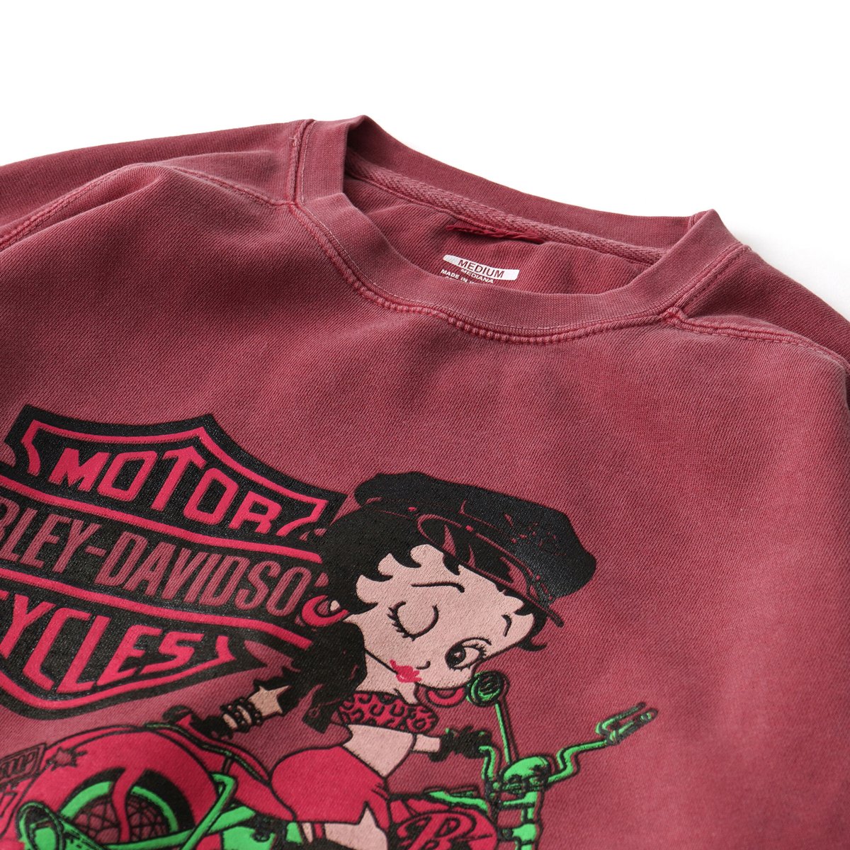 1990's \"Harley Davidson×Betty\" ブート スウェット 1990's 