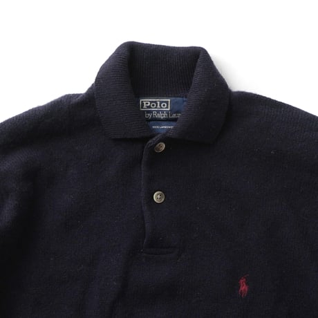 Polo Ralph Lauren / Vintage, Lamb Wool Knit L/S Polo