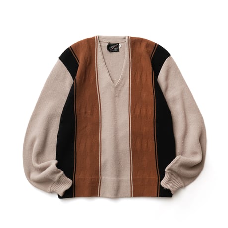 D' Italia by Campus / Vintage, Color Blocked V-Neck Knit Sweater