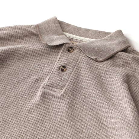 Cotton Knit Polo L/S Shirt