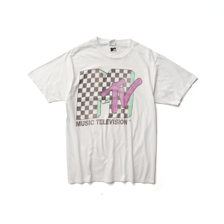 MTV / Checkered Distressed Retro Logo S/S Tee