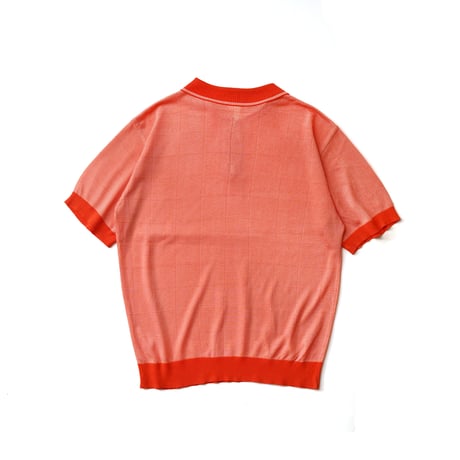 Vintage, Summer Knit Windowpane Polo S/S Shirt