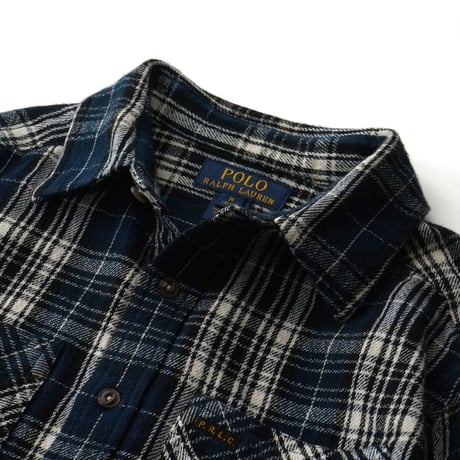 【Youth】Ralph Lauren / Tartan Plaid Cotton Flannel B.D. L/S Shirt