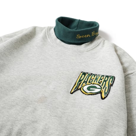 Majestic / Vintage, Turtle Neck Sweatshirt "Green Bay Packers"