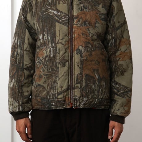 Blue Bill by Red Head / Vintage, Real Tree Camo Reversible Quilted Bomber Jacket