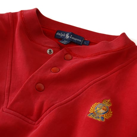 Ralph Lauren / Vintage, Snap Henley Pullover Sweatshirt