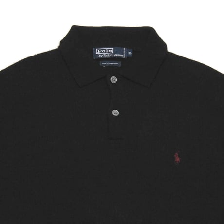 Polo Ralph Lauren / Vintage, Lamb Wool Knit Polo L/S Shirt