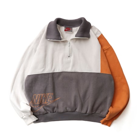 NIKE / Vintage, Blocked Half Zip Up Pullover Sweatshirt