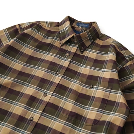 Town Craft by J.C. Penneys / Vintage, Wrinkle-Free Plaid B.D L/S Shirt