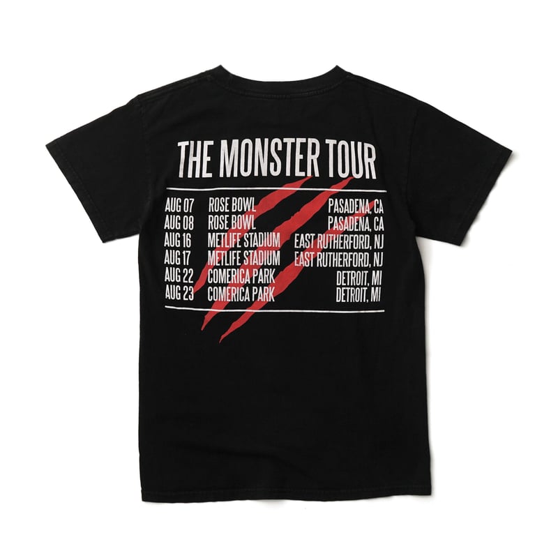 EMINEM × RIHANNA THE MONSTER TOUR Tシャツ Eminem X Rihanna- “The Monster Tour” - 2014 - Black Shirt. S