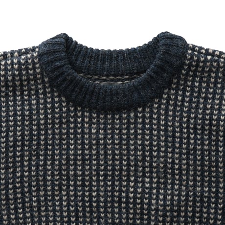 L.L. Bean / Birds Eye Wool Knit Crewneck Sweater "Bean Signature"