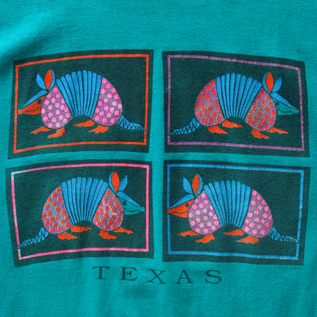 Texas, TX / Vintage, Souvenir S/S Tee "Nine-banded Armadillo"