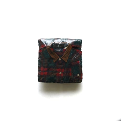 Woolrich / Vintage, Leather Collar Elbow Patches Wool Plaid Flannel L/S Shirt
