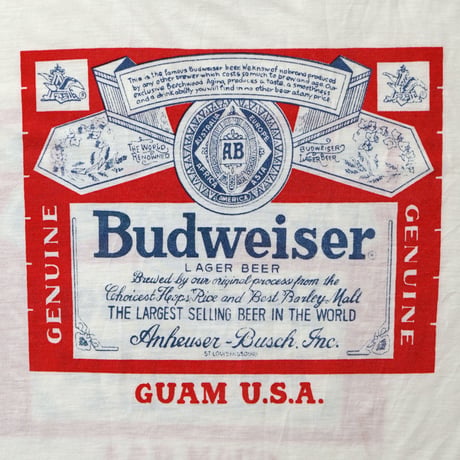 Budweiser / Vintage, Classic Label S/S Tee "Guam"