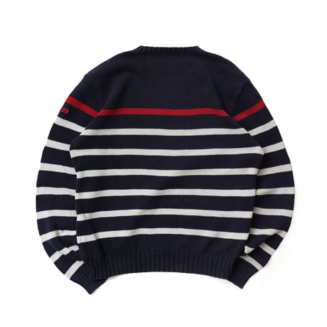 Polo Ralph Lauren / Vintage, Cotton Knit Striped Crewneck