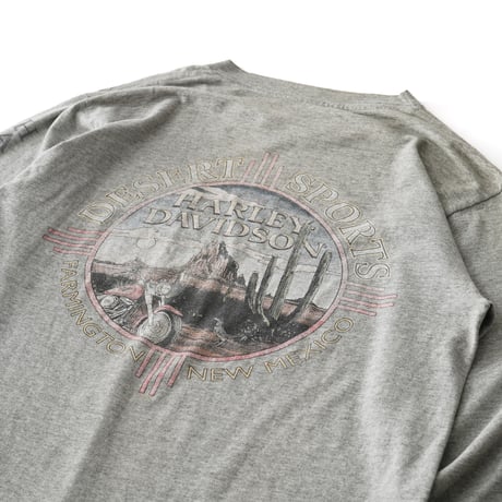 Harley Davidson / Vintage, Desert Sports Pocket L/S Tee