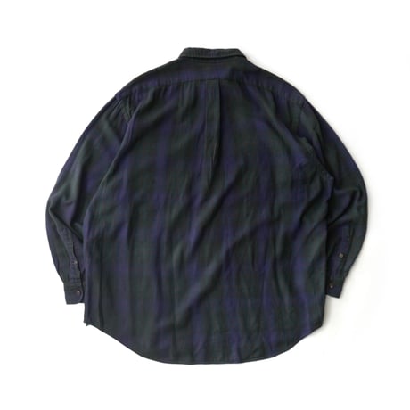 Polo Country / Vintage, Half Zip Pullover Black Watch Flannel L/S Shirt