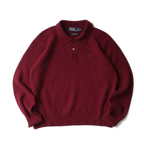 Polo Ralph Lauren / Vintage, Lambs Wool Knit Polo L/S Shirt