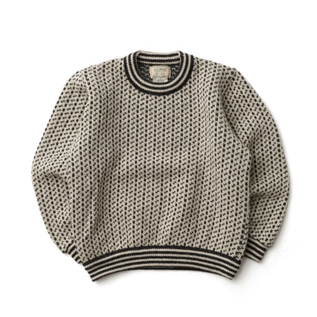 L.L. Bean / Vintage, Birds Eye Wool Knit Crewneck Sweater