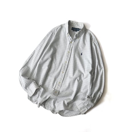 Ralph Lauren / Vintage, Tattersall Plaid Cotton B.D L/S Shirt "Custom Fit"
