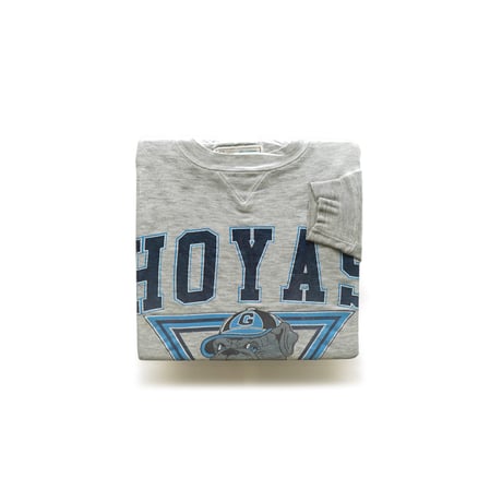 Georgetown University / Vintage, V-Gusset Crewneck Sweatshirt "Hoyas, Jack the Bulldog"