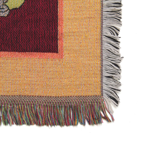 The Simpsons / 00's Vintage, Woven Tapestry Fringe Throw Blanket Rag