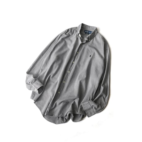 Ralph Lauren / Vintage, Houndstooth Plaid Cotton B.D L/S Shirt "Marlowe"