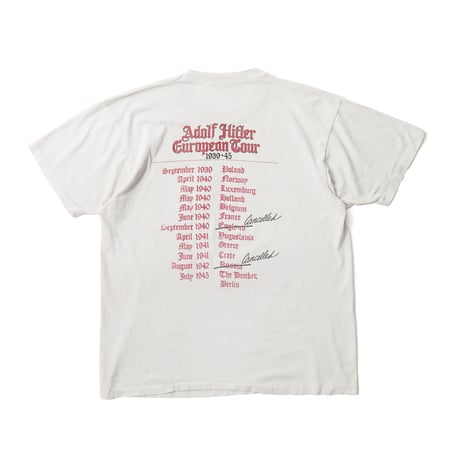 Adolf Hitler / Vintage, European Tour 1939 - 45 S/S Tee