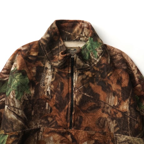 Whitewater Outdoors / Vintage, Real Tree Camo Quarter Zip Pullover Fleece Jacket
