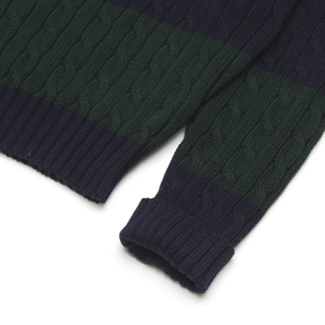 Polo Ralph Lauren / Vintage, Striped Cotton Knit Crewneck Sweater