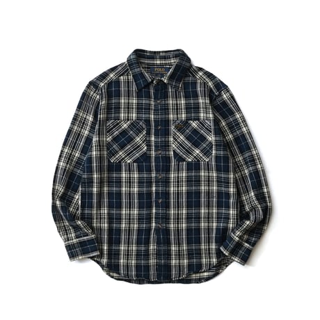 【Youth】Ralph Lauren / Tartan Plaid Cotton Flannel B.D. L/S Shirt